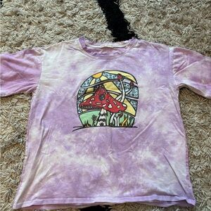 ROMWE Purple and white tie dye t-shirt